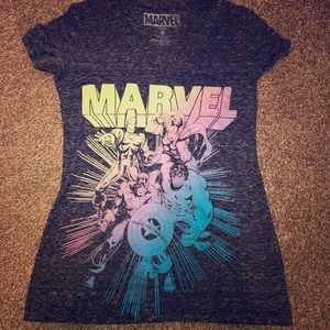 Colorful Marvel VNeck T shirt